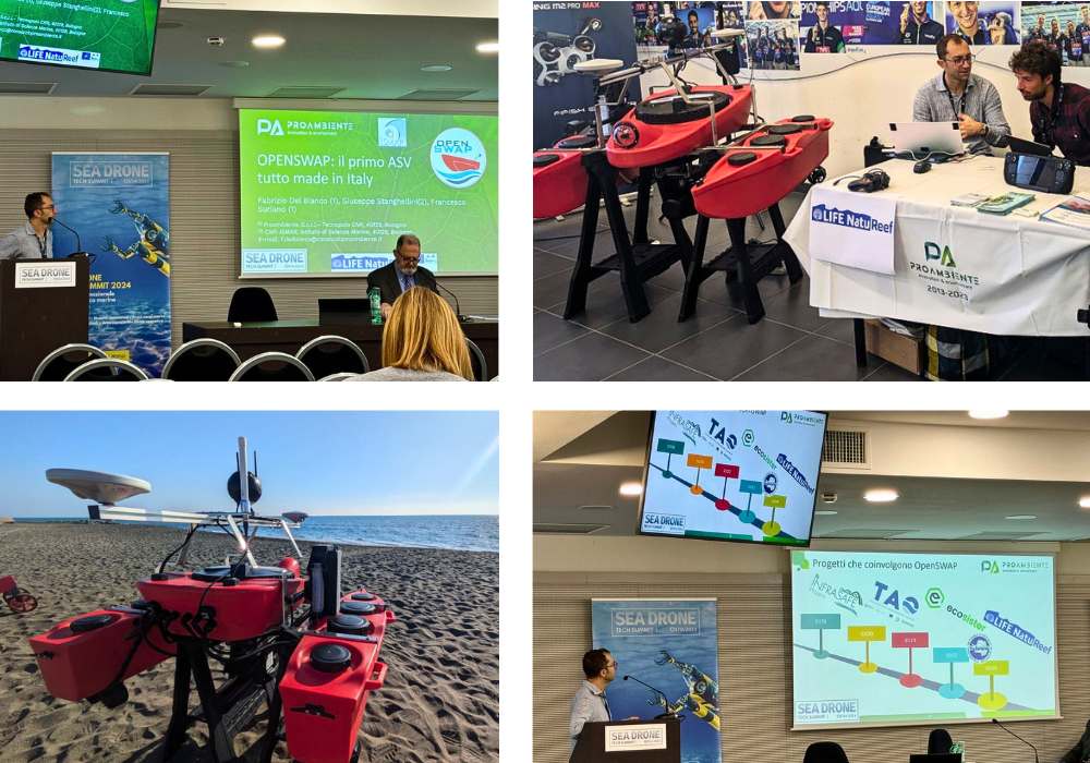 NatuReef and OpenSWAP presented at the Sea Drone Tech Summit 2024 in Ostia